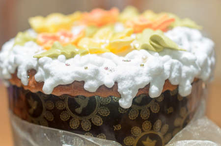 Easter fragrant cakes and sweets, covered with glaze.