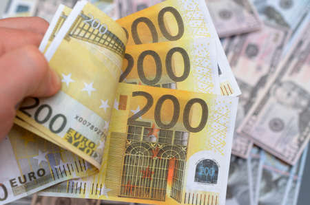 Denominations of dollars and euros in the composition