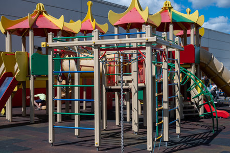 Childrens playground outside.