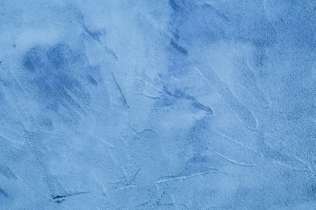 Abstract background of old blue plaster on the wall.. copy space, place for text,の写真素材