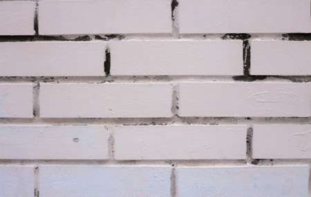 Brick wall may be used as background. Wall With Cracked Structure Grunge Background.の写真素材
