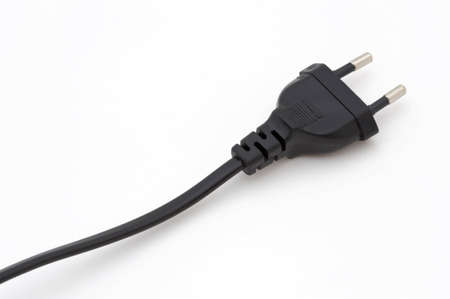 plug of electricity on white bottom