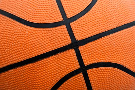 Ball basketball increased orange with black linesの写真素材