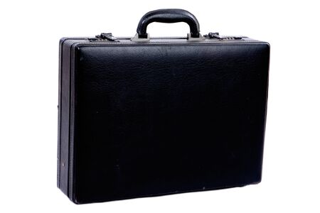 Photo of briefcase on a over white backgroundの写真素材