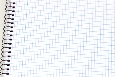 Photo of a spiral notebook closeup in blank