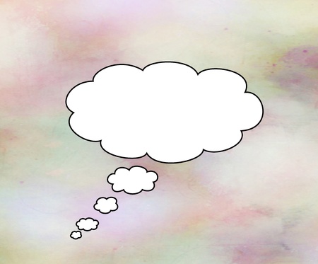 Blank thought bubble isolated on abstract background