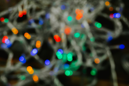 Colorful lights to decorate the house in Christmas