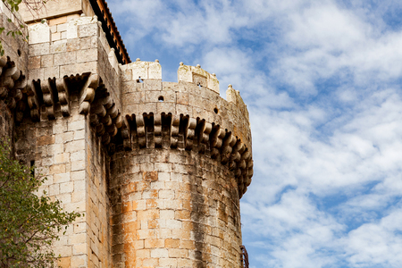 Tower of a castle located in the north of Spainの写真素材