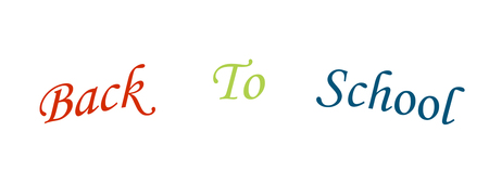 Back to school with color lettersの写真素材