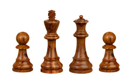 Chess figures isolated on a white background
