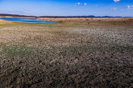 Spanish reservoir almost empty due to droughtの写真素材
