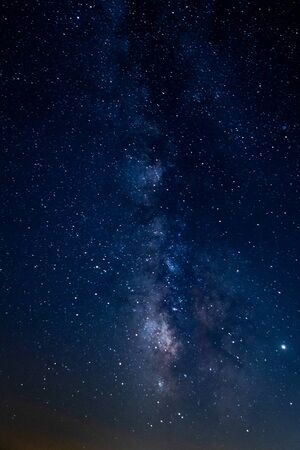 Milky Way in Spain during the summer. A beautiful nightの写真素材