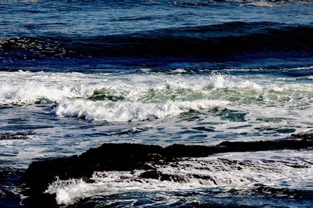 Beautiful view of the coast with natural textures and colorsの写真素材