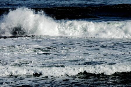 Beautiful view of the coast with natural textures and colorsの写真素材