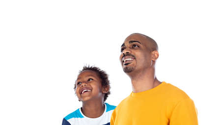 African family isolated on a white background