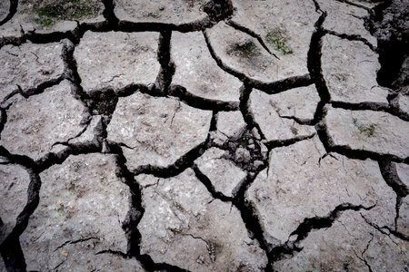 Brown dry soil or cracked ground texture background