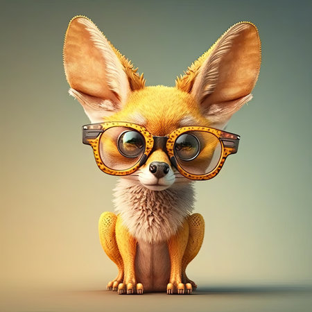 Cute baby animal wearing sunglasses on a colored background. Ready to go on holidays. Generative AIの写真素材