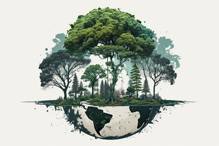 Earth's Day. Eco friendly concept. World environment day background. Generative AIの素材