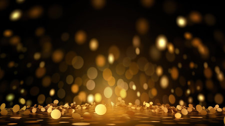 Luxurious gold bokeh background for awards and glamor events by generative AIの素材