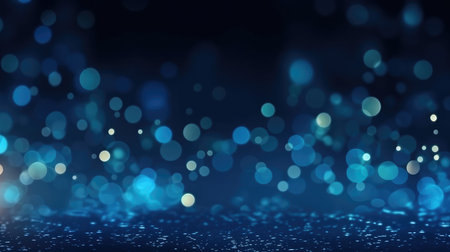 A glamorous background of blue bokeh perfect for awards and celebrations by generative AIの素材