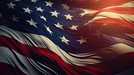 4th July. Independence day of United States of America. Generative AIの素材