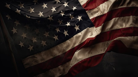 4th July. Independence day of United States of America. Generative AIの素材