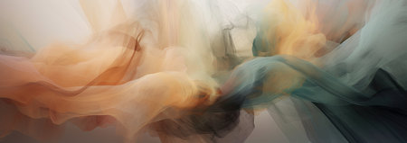 Abstract illustration soft pastel with glowing light and sun rays in light gray, amber, and more. Perfect as a background by generative AIの素材