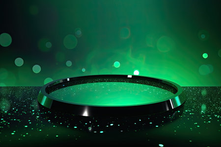 Dark background with light circle. Generative AIの素材