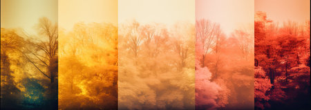Colorful shades creating an abstract image. Generative AIの素材