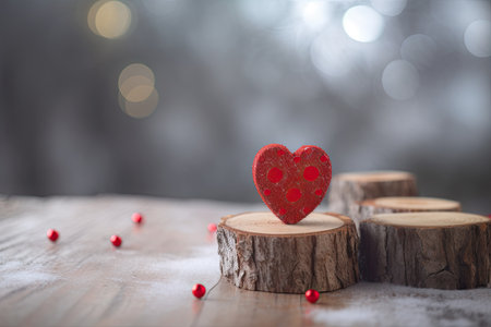 Nice heart symbolizing the love in the Christmas season. Generative AIの素材