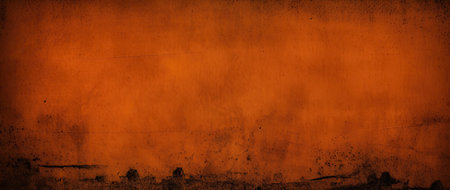 Orange grungy rough textured background. Halloween backdrop. Generative AIの素材