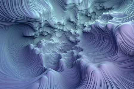 Background of lavender waves in light indigo color by generative AIの素材