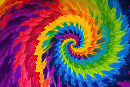 Spiral pattern background in the style of esoteric symbolism and vibrant colors by generative AIの素材