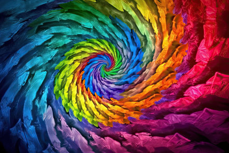 Spiral pattern background in the style of esoteric symbolism and vibrant colors by generative AIの素材