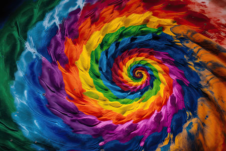 Spiral pattern background in the style of esoteric symbolism and vibrant colors by generative AIの素材