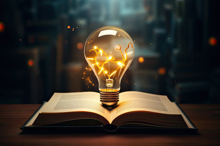 image representing ideas and knowledge and intelligence by generative AIの素材