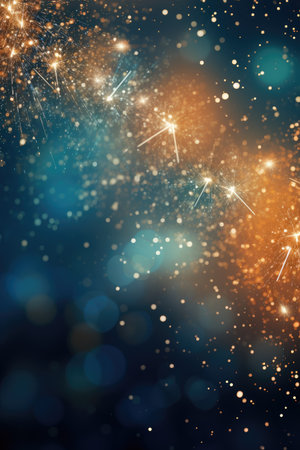 Abstract luxury colorful bokeh light for Christmas. Generative AIの素材