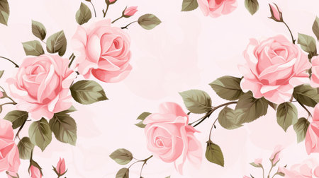Assortment of Elegant Vector Roses in Full Bloom and Buds by Generative AIの素材
