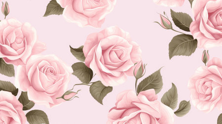 Assortment of Elegant Vector Roses in Full Bloom and Buds by Generative AIの素材