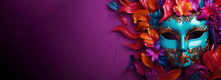 Whimsical Masquerade: A Symphony of Colors and Mystery by Generative AIの素材