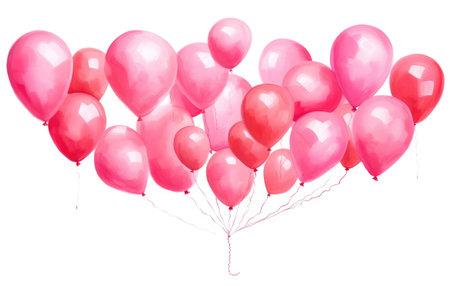 Bountiful Pink Balloons for Joyous Celebrations by Generative AIの素材