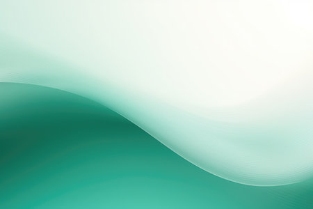 Soothing Green Waves Flowing in Graceful Curves by Generative AIの素材