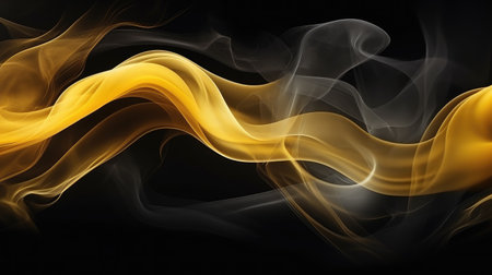 Dynamic Abstract Background with Swirling Orange Flames and Smoke by Generative AIの素材