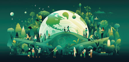 Harmonious Earth: Human and Nature Collaboration for Sustainability by Generative AIの素材