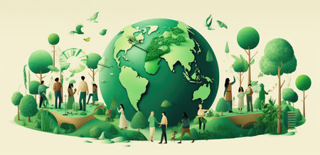 ogether for Earth: A Vision of Unity and Sustainability by Generative AIの素材