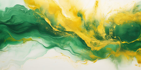 Emerald Waves: An Odyssey of Marbleized Green Elegance by Generative AIの素材