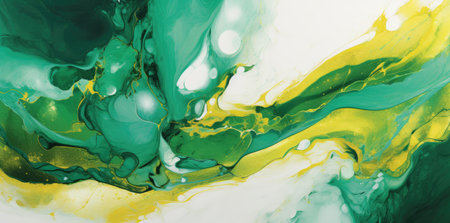 Emerald Waves: An Odyssey of Marbleized Green Elegance by Generative AIの素材