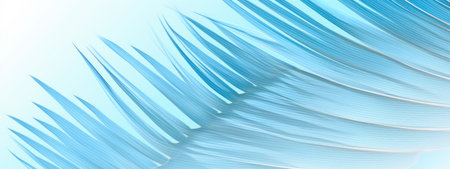Elegant Blue Palm Leaf Pattern for Modern Botanical Decor by Generative AIの素材