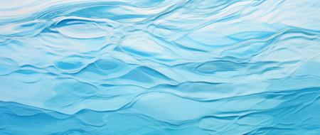 Soothing Swirls of Blue: Abstract Fluid Art Mimicking Ocean Waves by Generative AIの素材