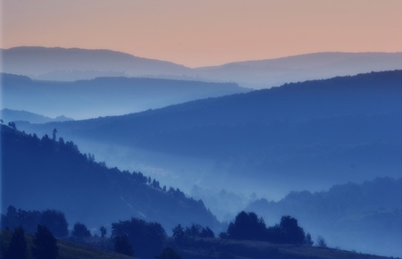 Sunrise over the mountainsの写真素材